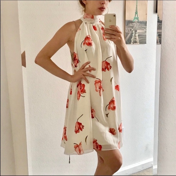 Haute Hippie Morrison Floral Silk Dress L - Picture 8 of 9